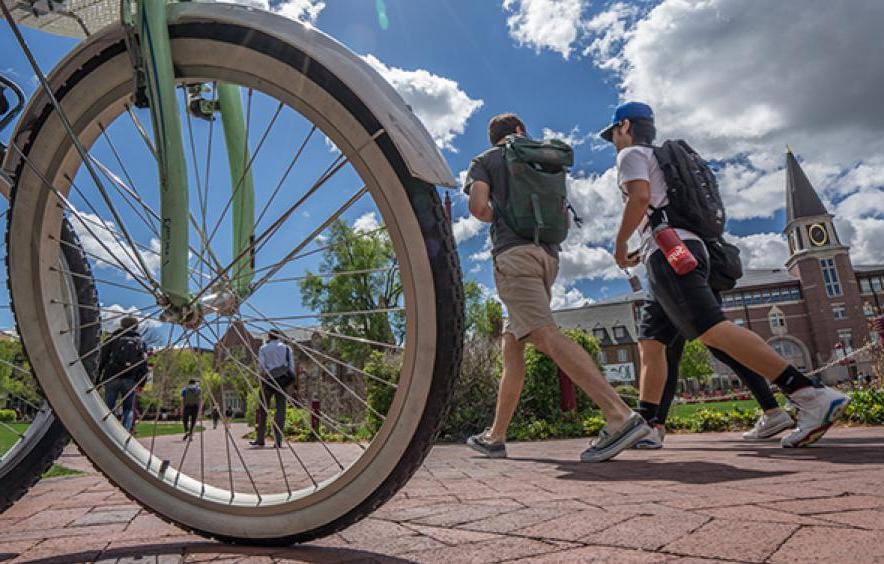 picture of bicycle on campus