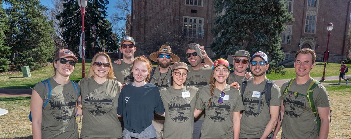 students at earth day event